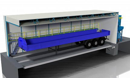 Дробеструйная камера тупикового типа уличного исполнения SPK-24.6.5